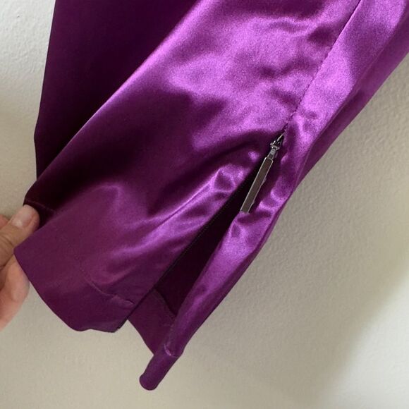 โญ๏ธ MSGMโPants Purple Satin Medium Designer - Picture 6 of 8
